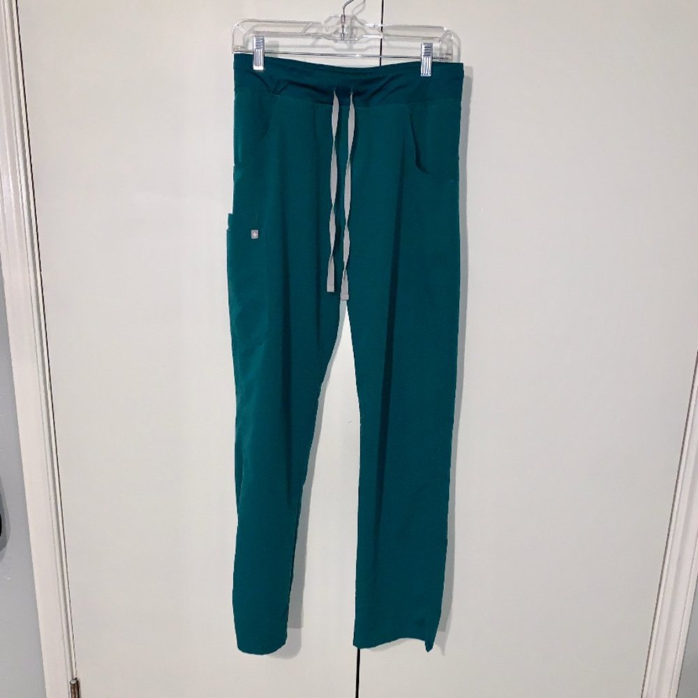 FIGS Kade Small Tall Hunter Green Screen Scrub Pants